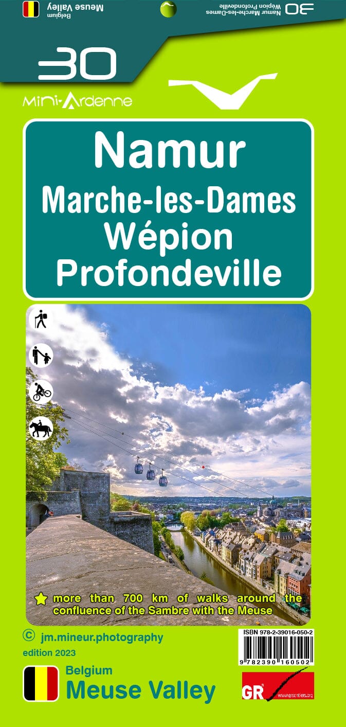 Carte de randonnée n° 30 - Namur, Marche-les-Dames, Wépion, Profondeville | Mini Planet carte pliée Mini Planet 