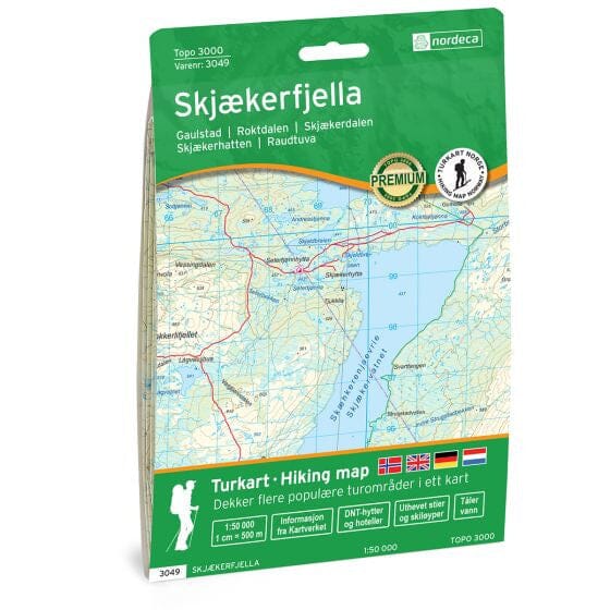 Carte de randonnée n° 3049 - Skjakerfjella (Norvège) | Nordeca - série 3000 carte pliée Nordeca 