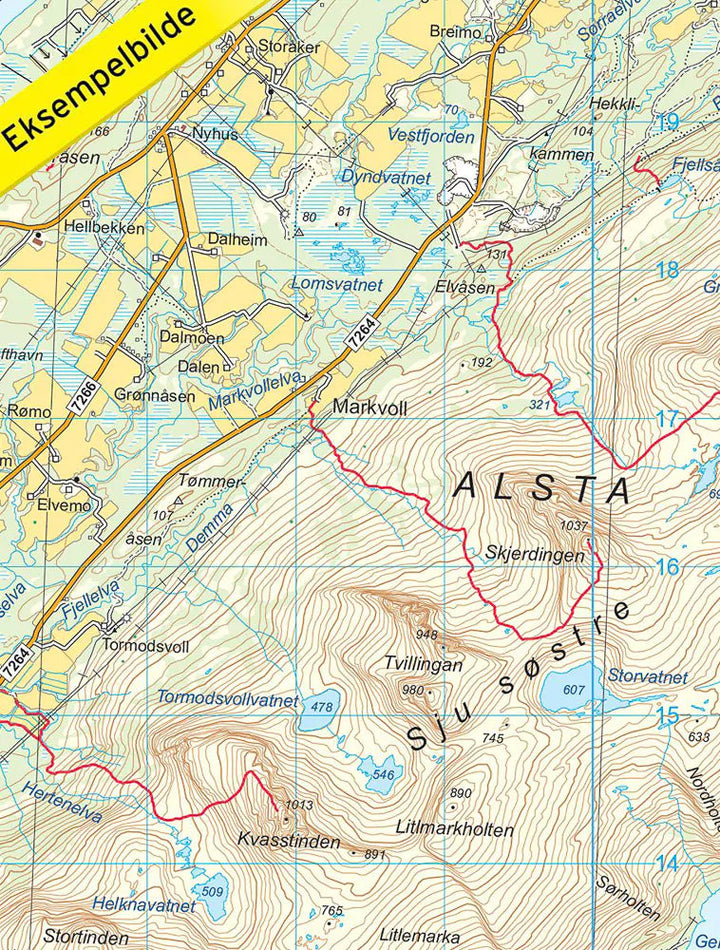 Carte de randonnée n° 3050 - Lierne (Norvège) | Nordeca - série 3000 carte pliée Nordeca 