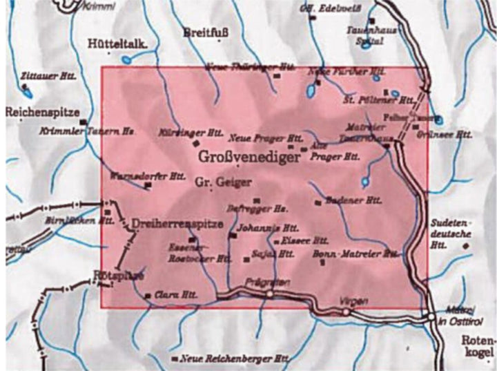 Carte de randonnée n° 36 - Massif de Venediger (Autriche) | Alpenverein carte pliée Alpenverein 