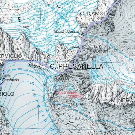 Carte de randonnée n° 52 - Massif d'Adamello-Presanella (Italie) | Tabacco carte pliée Tabacco 