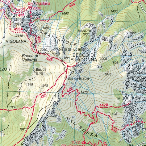 Carte de randonnée n° 57 - Levico - Altopiani di Folgaria Lavarone e Luserna | Tabacco carte pliée Tabacco 