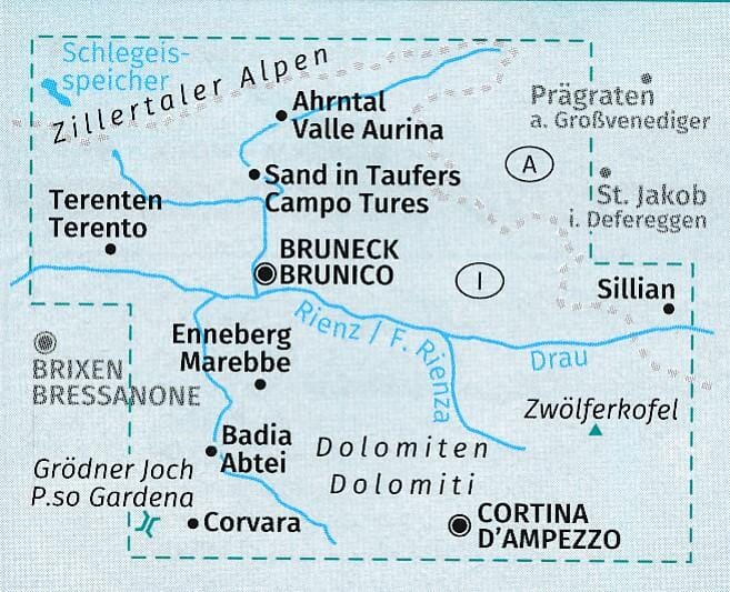 Carte de randonnée n° 699 - Südtirol, Alto Adige (Italie) - lot de 4 | Kompass carte pliée Kompass 