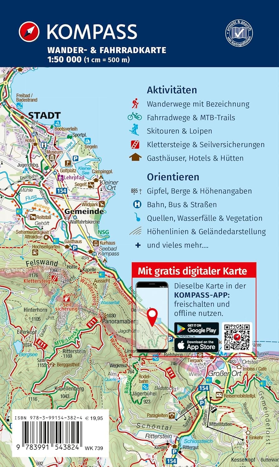 Carte de randonnée n° 739 - Mer Baltique est, de Wismar à Usedom (Allemagne) | Kompass carte pliée Kompass 
