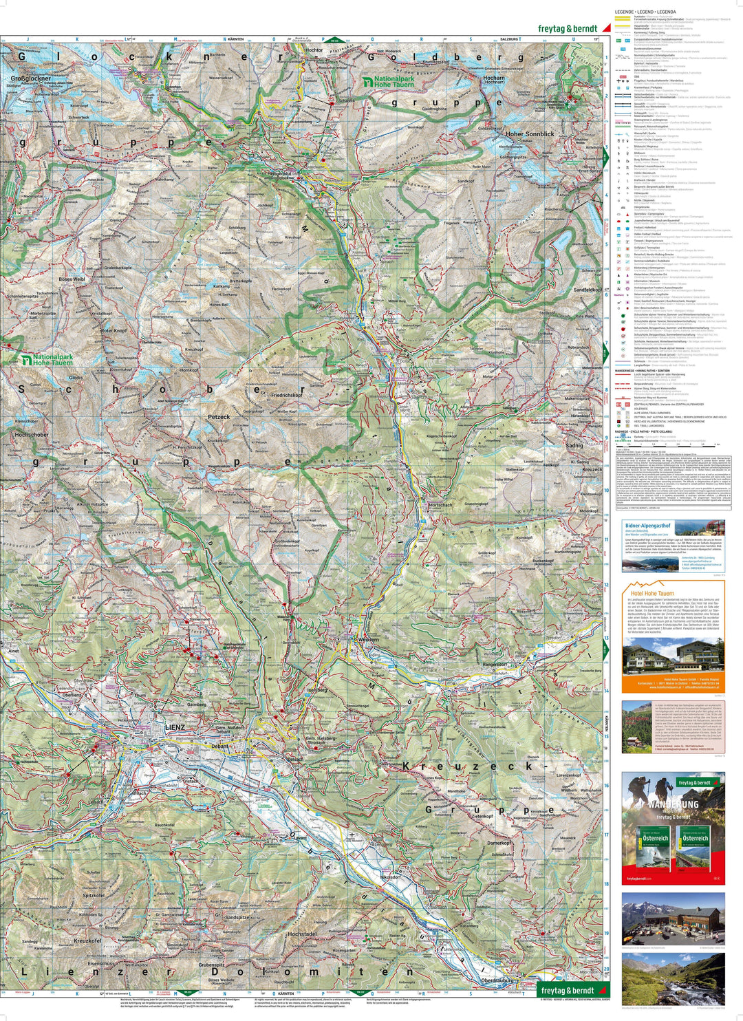 Carte de randonnée n° WK181 - Kals, Heiligenblut, Matrei, Lienz (Alpes italiennes) | Freytag & Berndt carte pliée Freytag & Berndt 