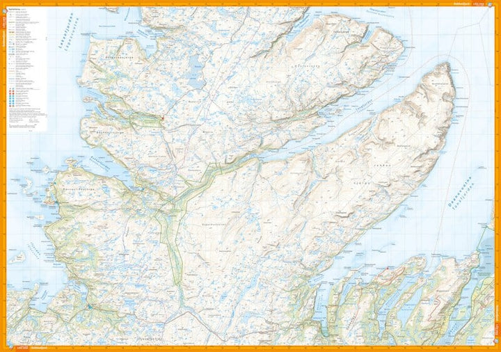 Carte de randonnée - Nordkinnhalvøya (Norvège) | Calazo - 1/50 000 carte pliée Calazo 