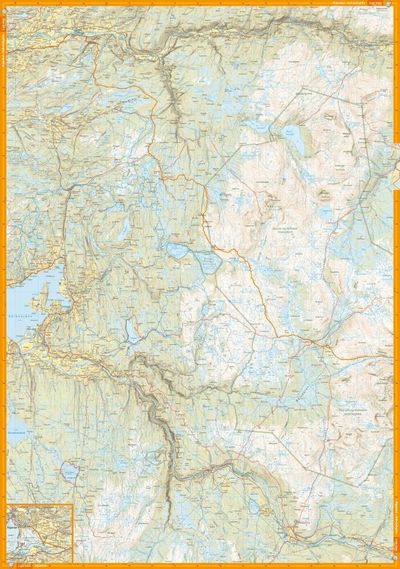 Carte de randonnée - Norge på tvers (Norvège) | Calazo - 1/50 000 carte pliée Calazo 