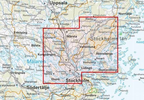 Carte de randonnée - Norra Stockholm (Suède) | Calazo carte pliée Calazo 