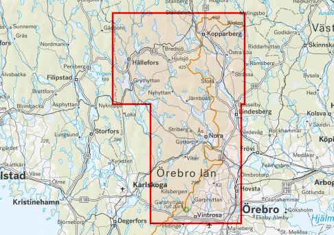 Carte de randonnée - Örebro, Nora & Norra Kilsbergen (Suède) | Calazo carte pliée Calazo 