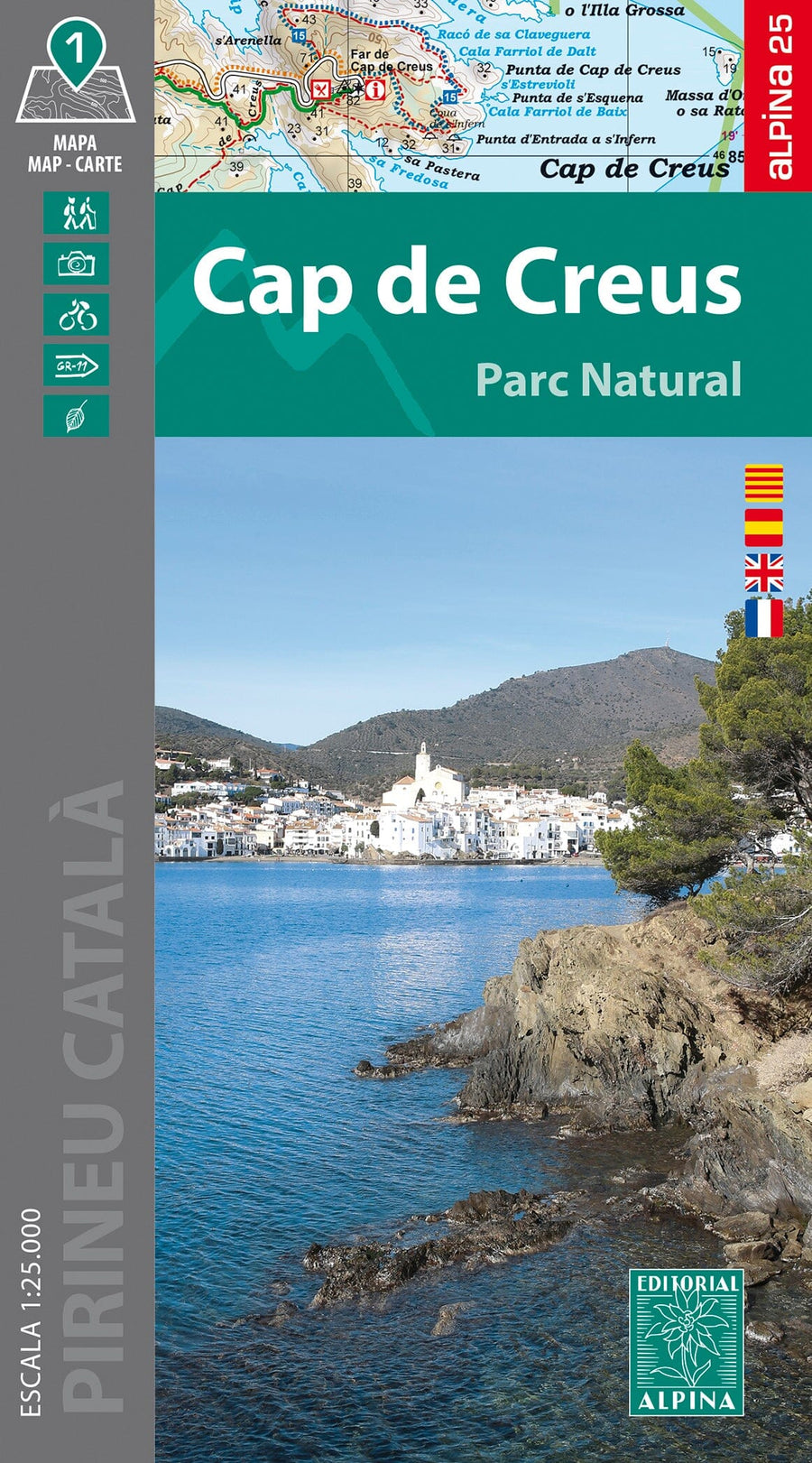 Carte de randonnée - Parc naturel du Cap de Creus (Catalogne) | Alpina carte pliée Editorial Alpina 