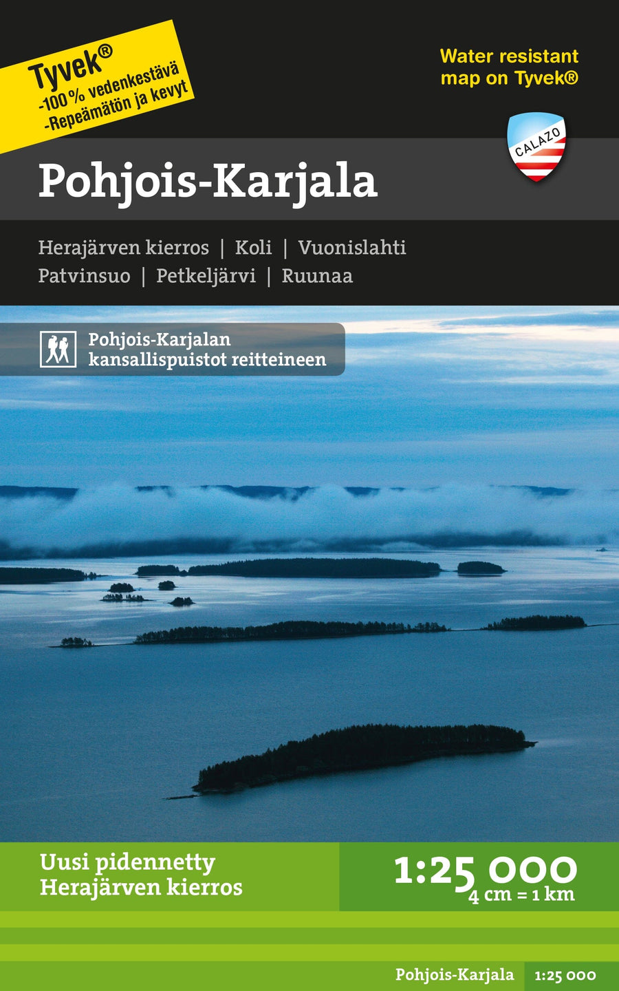 Carte de randonnée - Pohjois-Karjala (Finlande) | Calazo carte pliée Calazo 