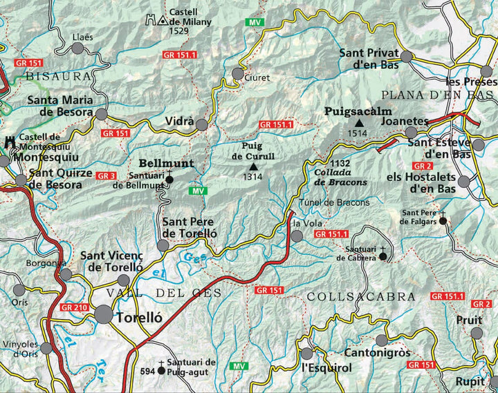 Carte de randonnée - Puigsacalm, Bellmunt (Pyrénées Catalanes, Espagne) | Alpina carte pliée Editorial Alpina 