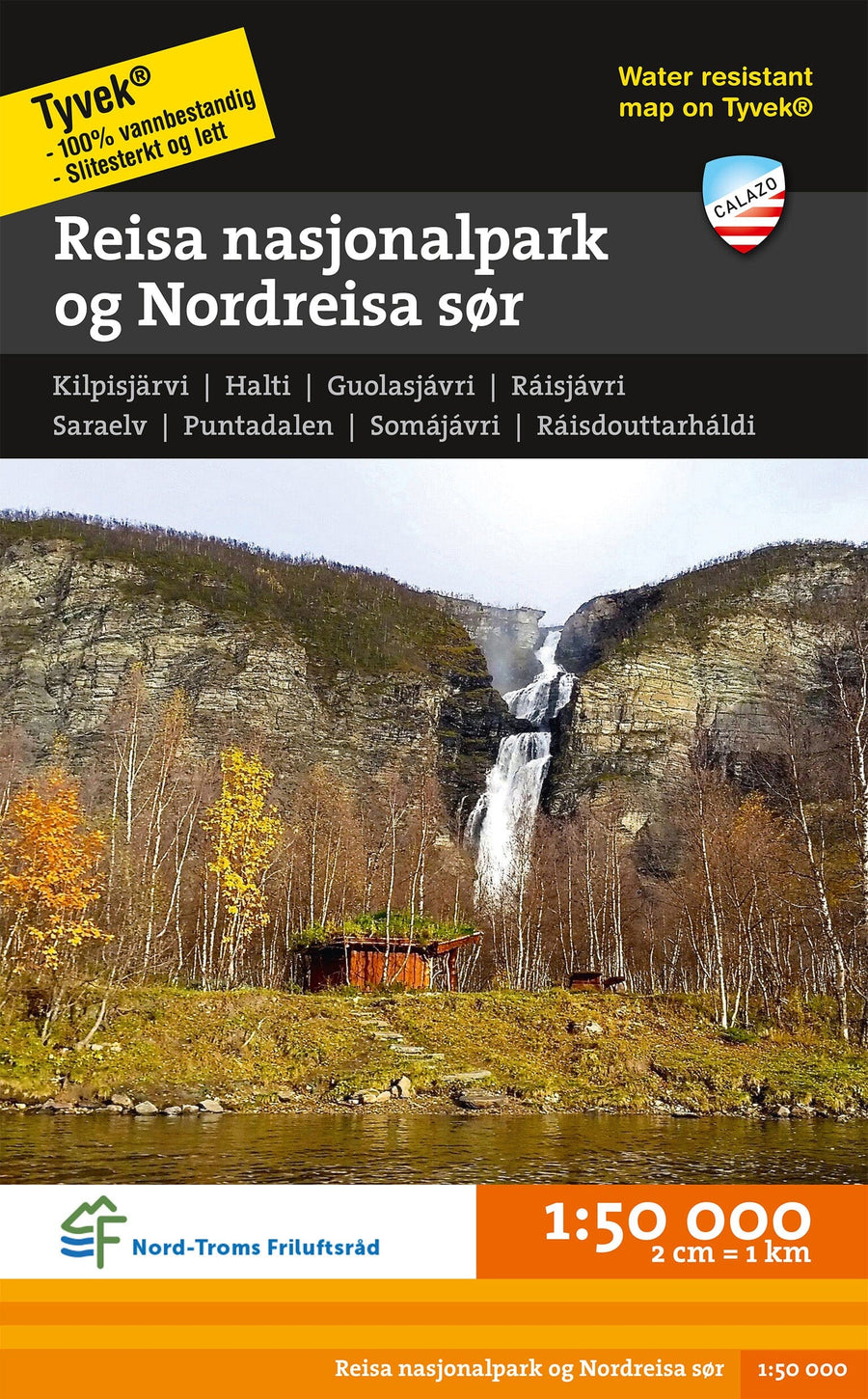 Carte de randonnée - Reisa nasjonalpark og Nordreisa sør (Norvège) | Calazo - 1/50 000 carte pliée Calazo 