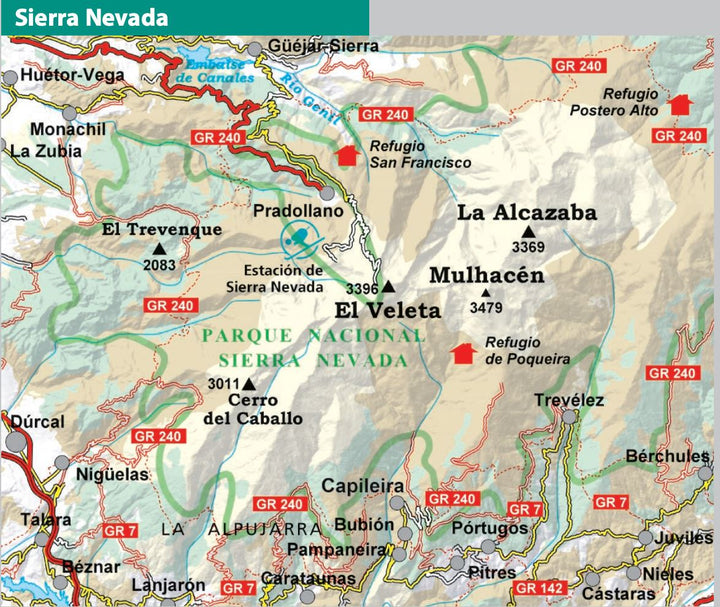 Carte de randonnée - Sierra Nevada, La Alpujarra (Andalousie) | Alpina carte pliée Editorial Alpina 