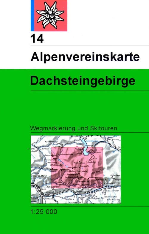 Carte de randonnée & ski n° 14 - Dachsteingebirge (Alpes autrichiennes) | Alpenverein carte pliée Alpenverein 