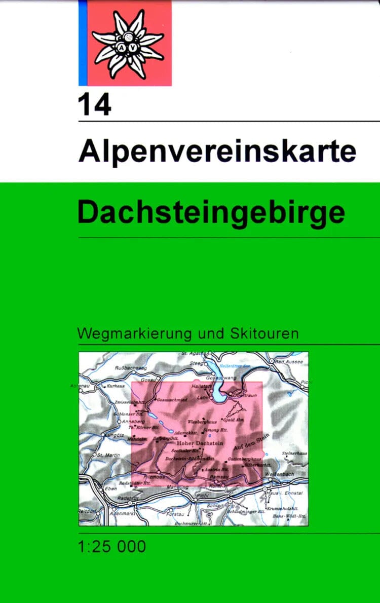 Carte de randonnée & ski n° 14 - Dachsteingebirge (Alpes autrichiennes) | Alpenverein carte pliée Alpenverein 