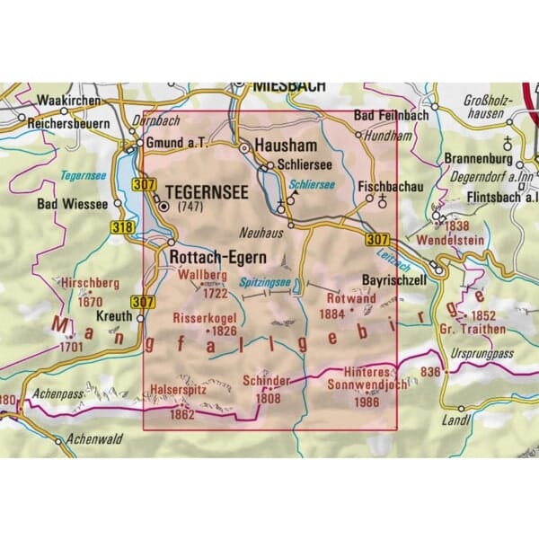 Carte de randonnée & ski n° BY15 - Mangfallgebirge Centre (Alpes bavaroises) | Alpenverein carte pliée Alpenverein 