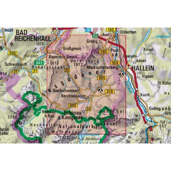 Carte de randonnée & ski n° BY22 - Berchtesgaden, Untersberg (Alpes bavaroises) | Alpenverein carte pliée Alpenverein 