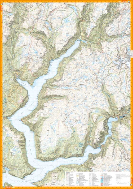 Carte de randonnée - Sogndal & Årdal (Norvège) | Calazo - 1/50 000 carte pliée Calazo 