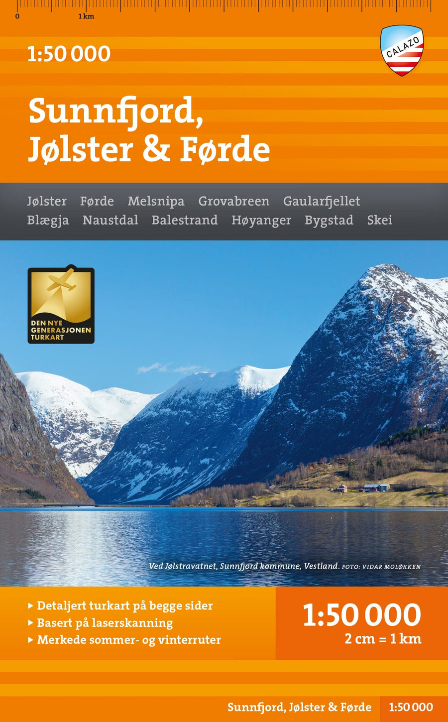 Carte de randonnée - Sunnfjord, Jølster & Førde (Norvège) | Calazo - 1/50 000 carte pliée Calazo 