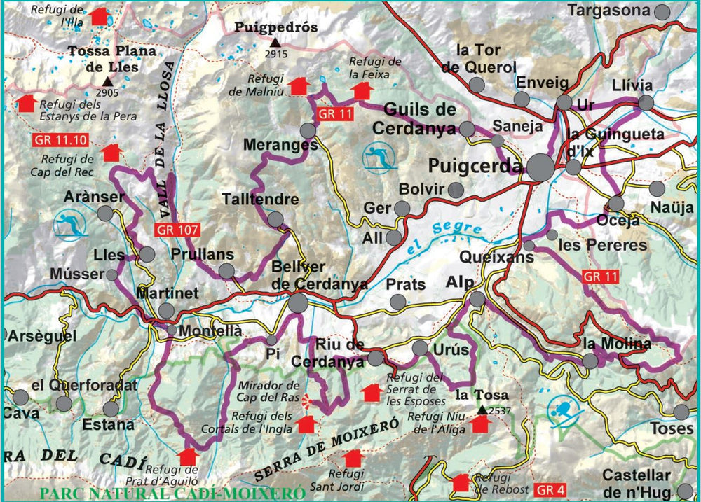 Carte de randonnée - Territori CERDANYA 360 (Pyrénées) | Alpina carte pliée Editorial Alpina 