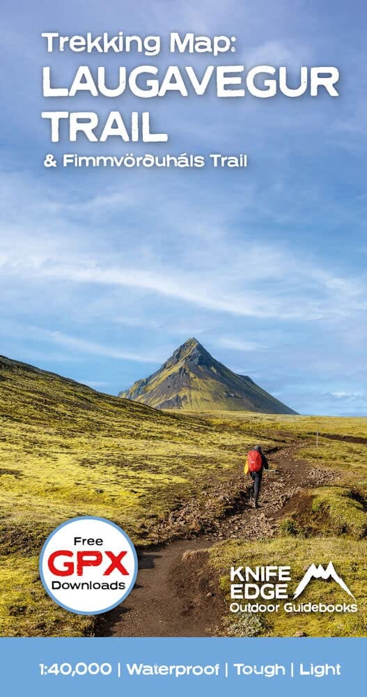 Carte de randonnée - Trekking Iceland's Laugavegur Trail, Two-way Guide | Knife Edge Outdoor carte pliée Knife Edge Outdoor 