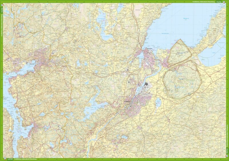 Carte de randonnée - Trollhättan, Vänersborg & Kroppefjäll (Suède) | Calazo carte pliée Calazo 