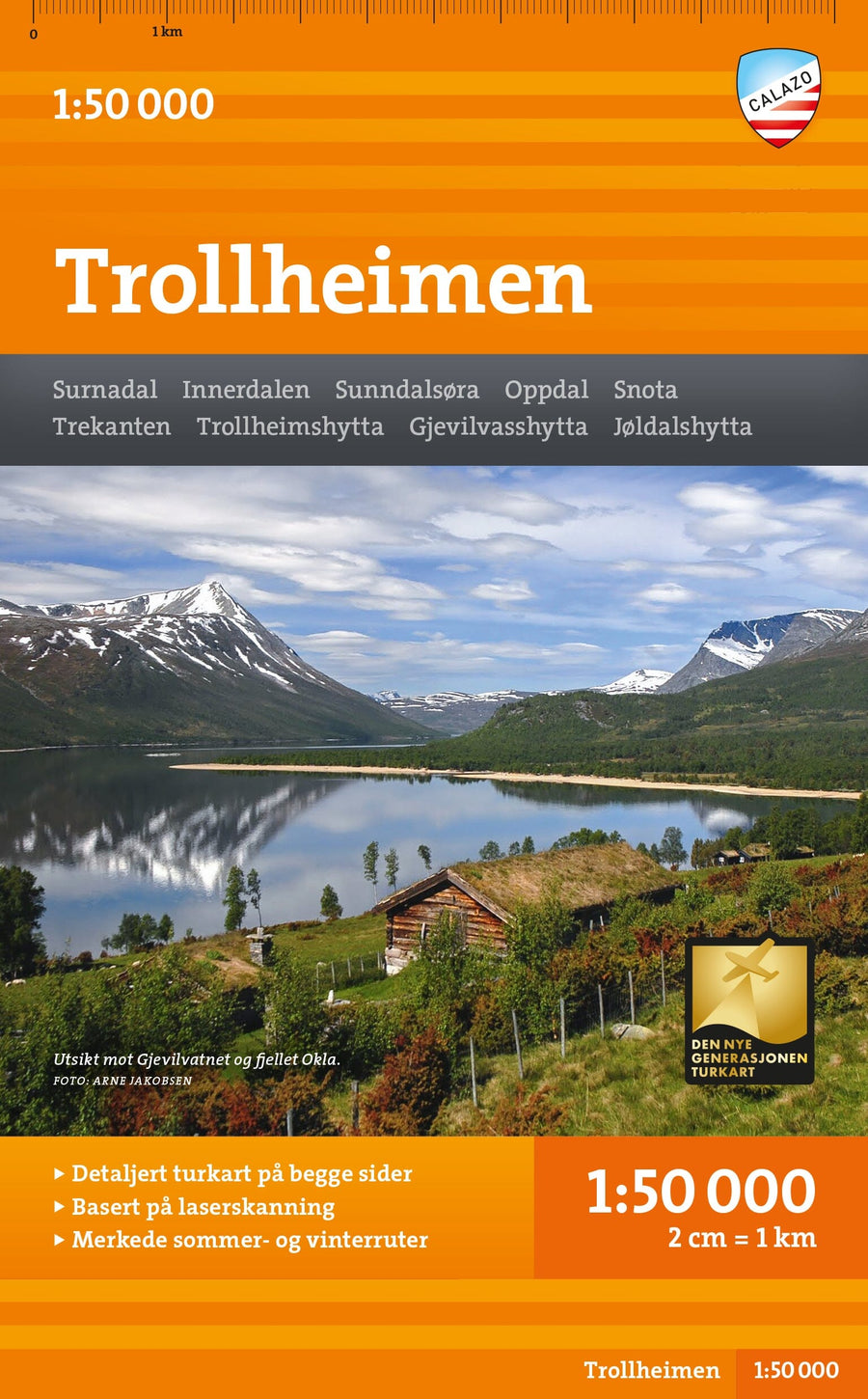 Carte de randonnée - Trollheimen (Norvège) | Calazo - 1/50 000 carte pliée Calazo 