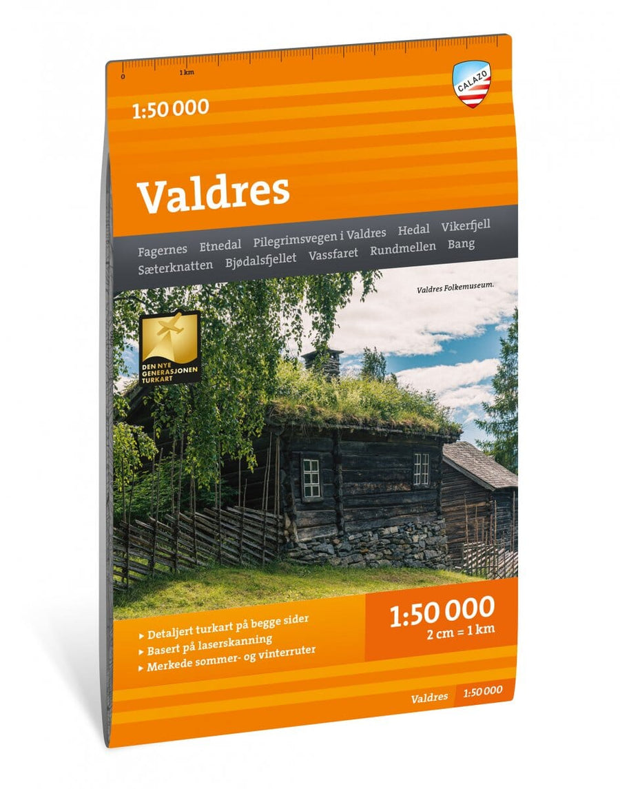Carte de randonnée - Valdres (Norvège) | Calazo - 1/50 000 carte pliée Calazo 
