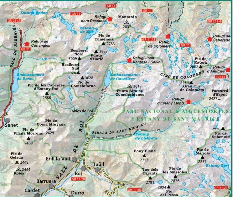 Carte de randonnée - Vall de Boi & Parc national d'Aigüestortes (Pyrénées Catalanes, Espagne) | Alpina carte pliée Editorial Alpina 