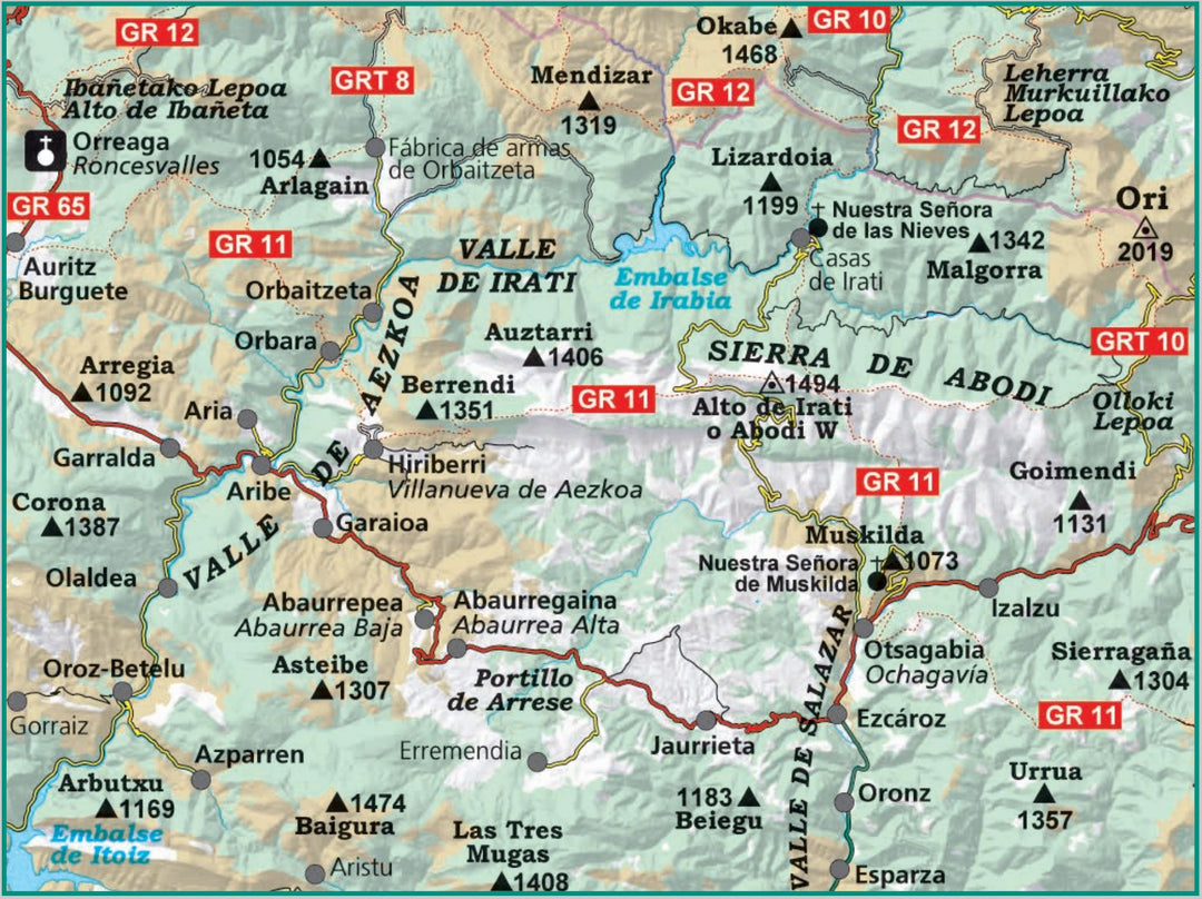 Carte de randonnée - Vallées d'Irati et de Salazar (Navarre, Pyrénées) | Alpina carte pliée Editorial Alpina 