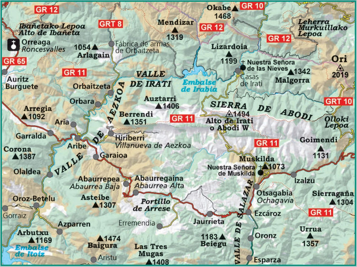 Carte de randonnée - Vallées d'Irati et de Salazar (Navarre, Pyrénées) | Alpina carte pliée Editorial Alpina 