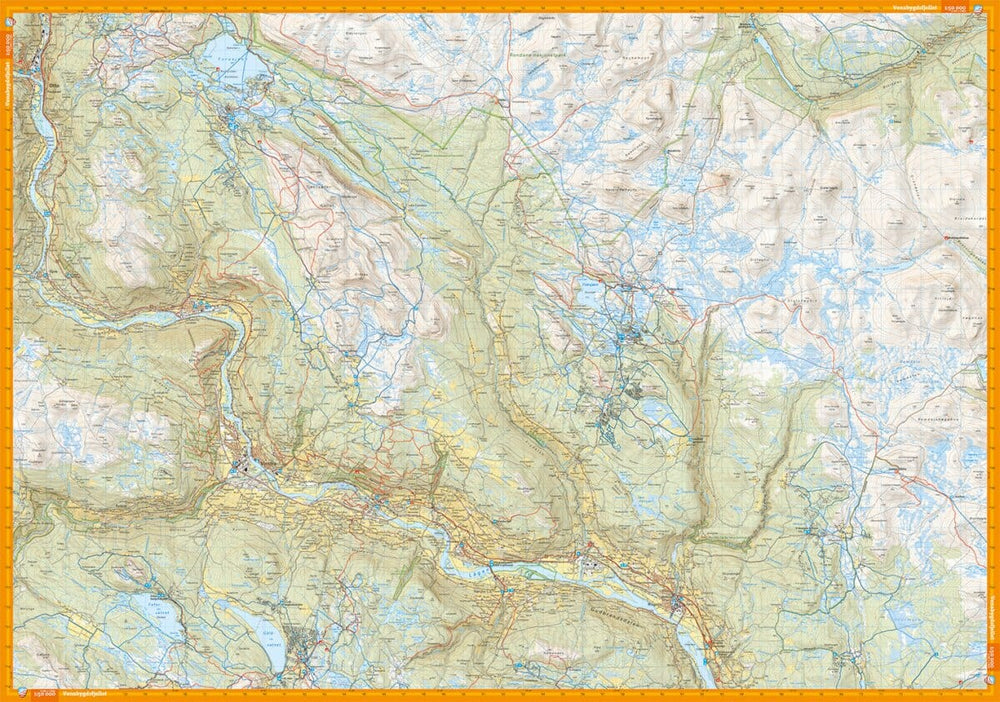 Carte de randonnée - Venabygdsfjellet Ringebu (Norvège) | Calazo - 1/50 000 carte pliée Calazo 