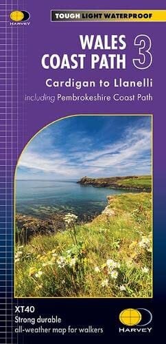 Carte de randonnée - Wales Coast Path 3 : Cardigan to Llanelli including Pembrokeshire Coast Path- XT40 | Harvey Maps - National Trail maps carte pliée Harvey Maps 