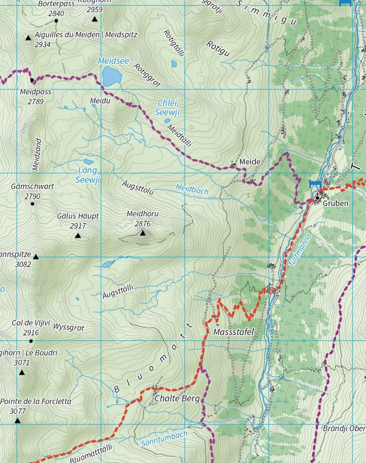 Carte de randonnée - Walker's Haute Route (Chamonix à Zermatt) | Knife Edge Outdoor carte pliée Knife Edge Outdoor 