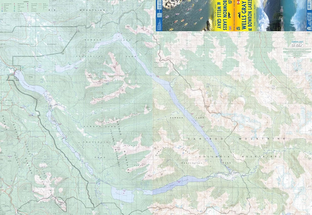 Carte de randonnée - Wells Gray & Bowron Lakes (Colombie Britannique) | ITM carte de randonnée ITM 