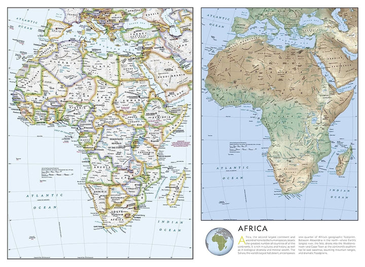 Carte de référence - Afrique | National Geographic carte pliée National Geographic 