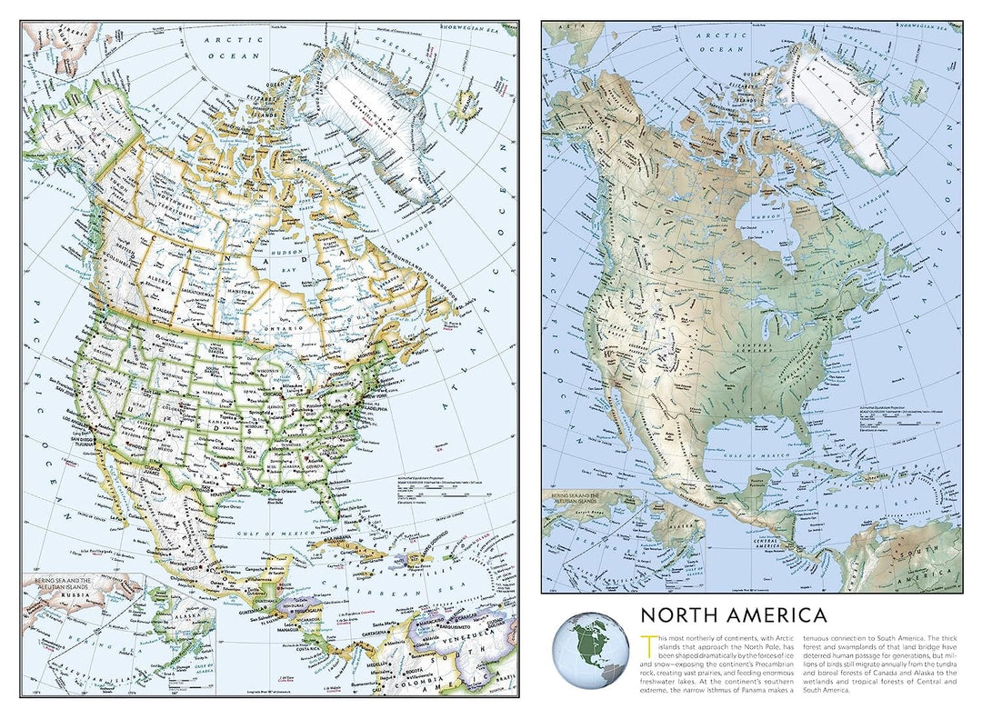 Carte de référence - Amérique du Nord | National Geographic carte pliée National Geographic 