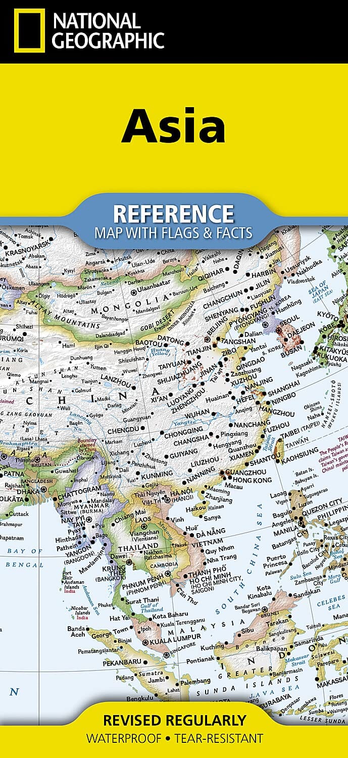 Carte de référence - Asie | National Geographic carte pliée National Geographic 