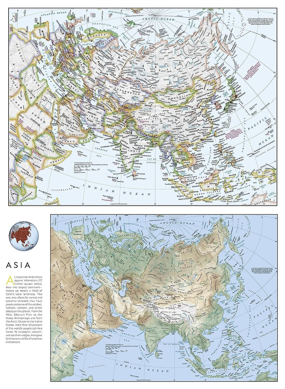 Carte de référence - Asie | National Geographic carte pliée National Geographic 