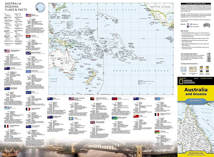 Carte de référence - Australie & Océanie | National Geographic carte pliée National Geographic 