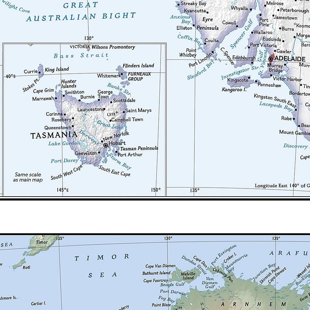 Carte de référence - Australie & Océanie | National Geographic carte pliée National Geographic 