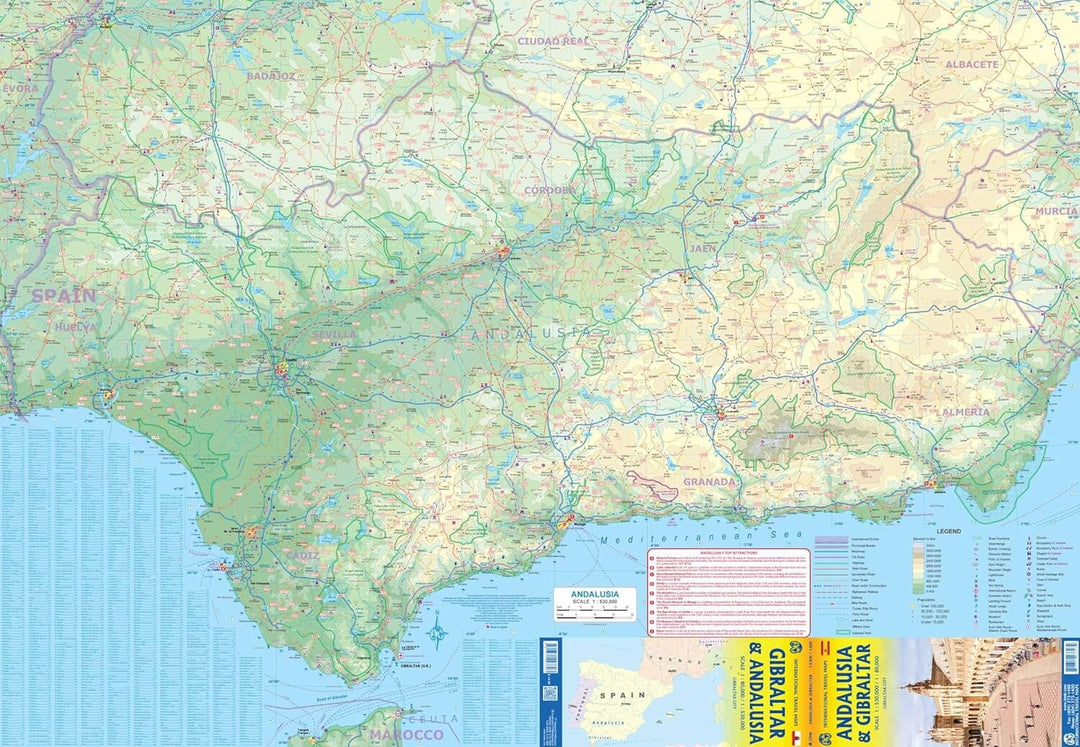 Carte de voyage - Andalousie & Gibraltar | ITM carte pliée ITM 