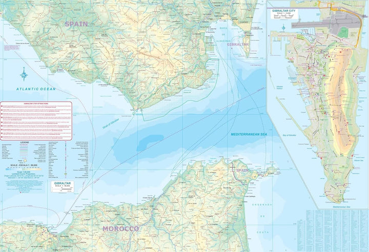 Carte de voyage - Andalousie & Gibraltar | ITM carte pliée ITM 