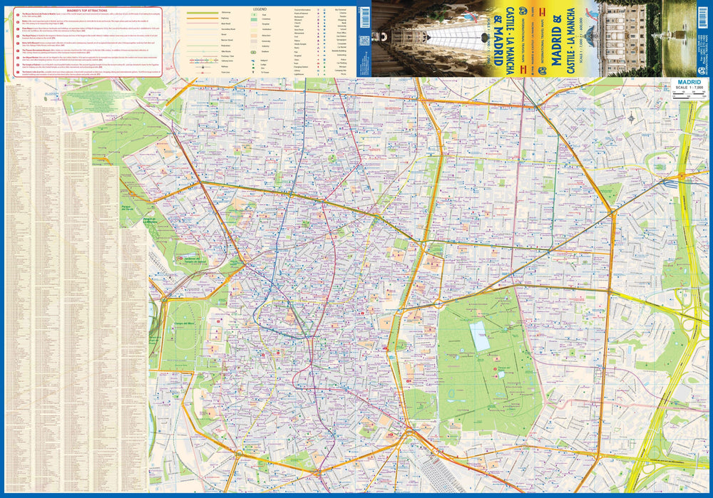 Carte de voyage - Castille-La Mancha & Plan de Madrid | ITM carte pliée ITM 
