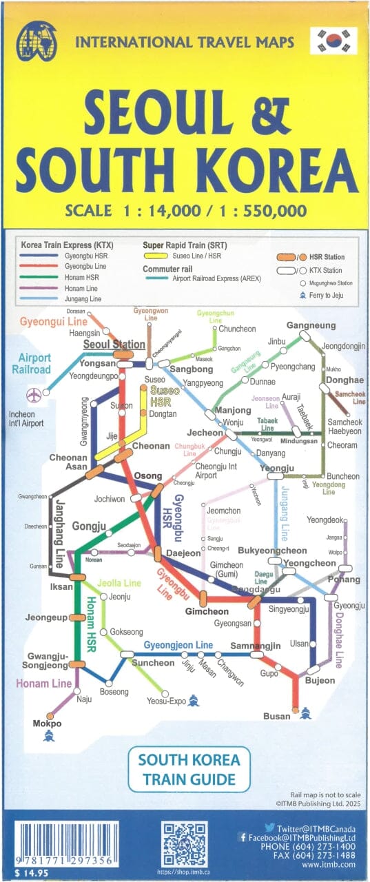 Carte de voyage - Corée du Sud & Plan de Séoul | ITM carte pliée ITM 