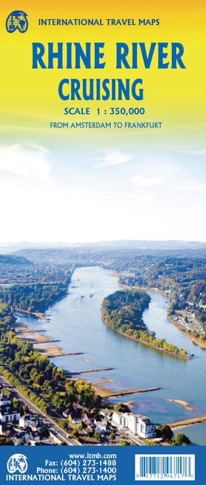 Carte de voyage - Croisières sur le Rhin, d'Amsterdam à Francfort | ITM carte pliée ITM 