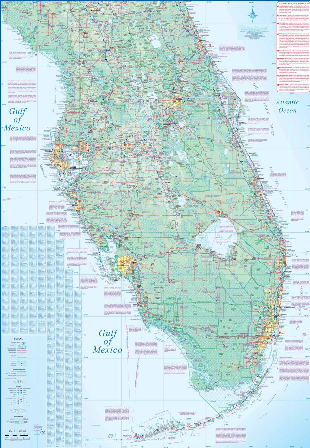 Carte de voyage - Floride Sud & Plan de Miami | ITM carte de voyage ITM 