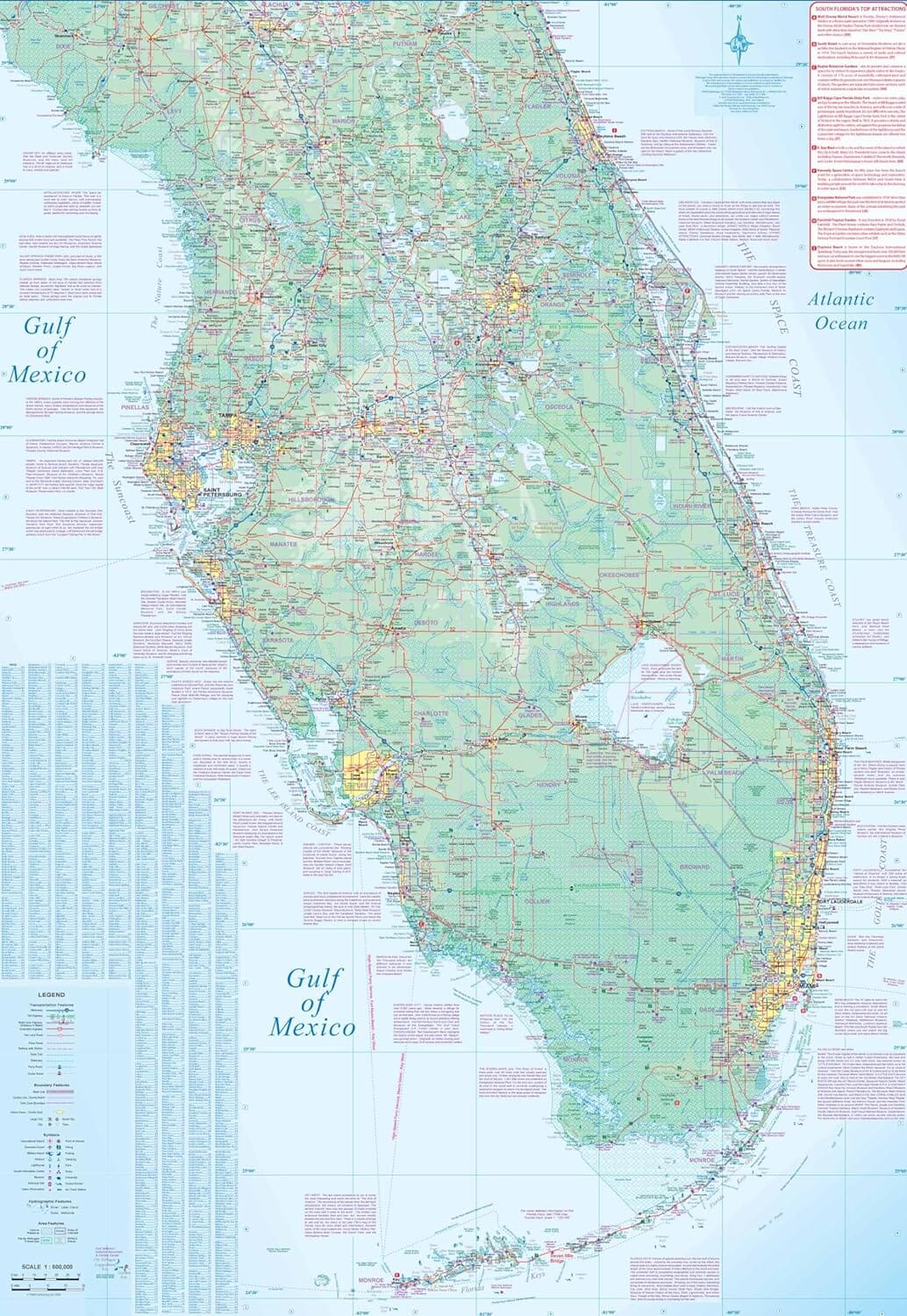 Carte de voyage - Floride Sud & Plan d'Orlando | ITM carte pliée ITM 