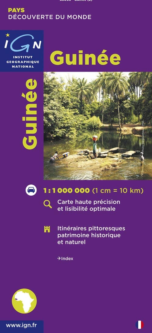 Carte de voyage - Guinée | IGN carte pliée IGN 